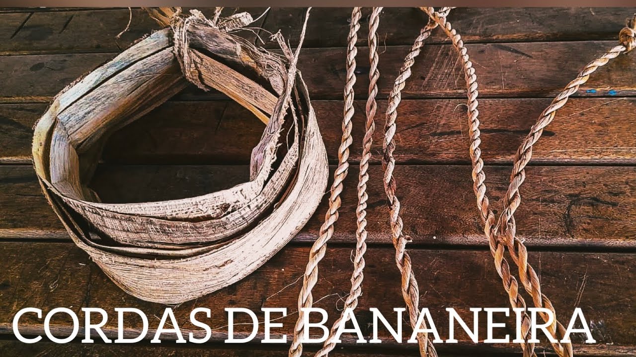 COMO FAZER CORDA COM A FIBRA DA CASCA DA BANANEIRA - HOW TO MAKE ROPE WITH BANANA PEEL FIBER #MC1961