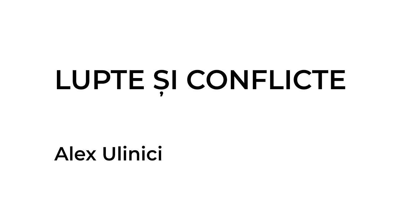 Iacov 4:1-4 | Lupte și Conflicte | Alex Ulinici | 13.07.25