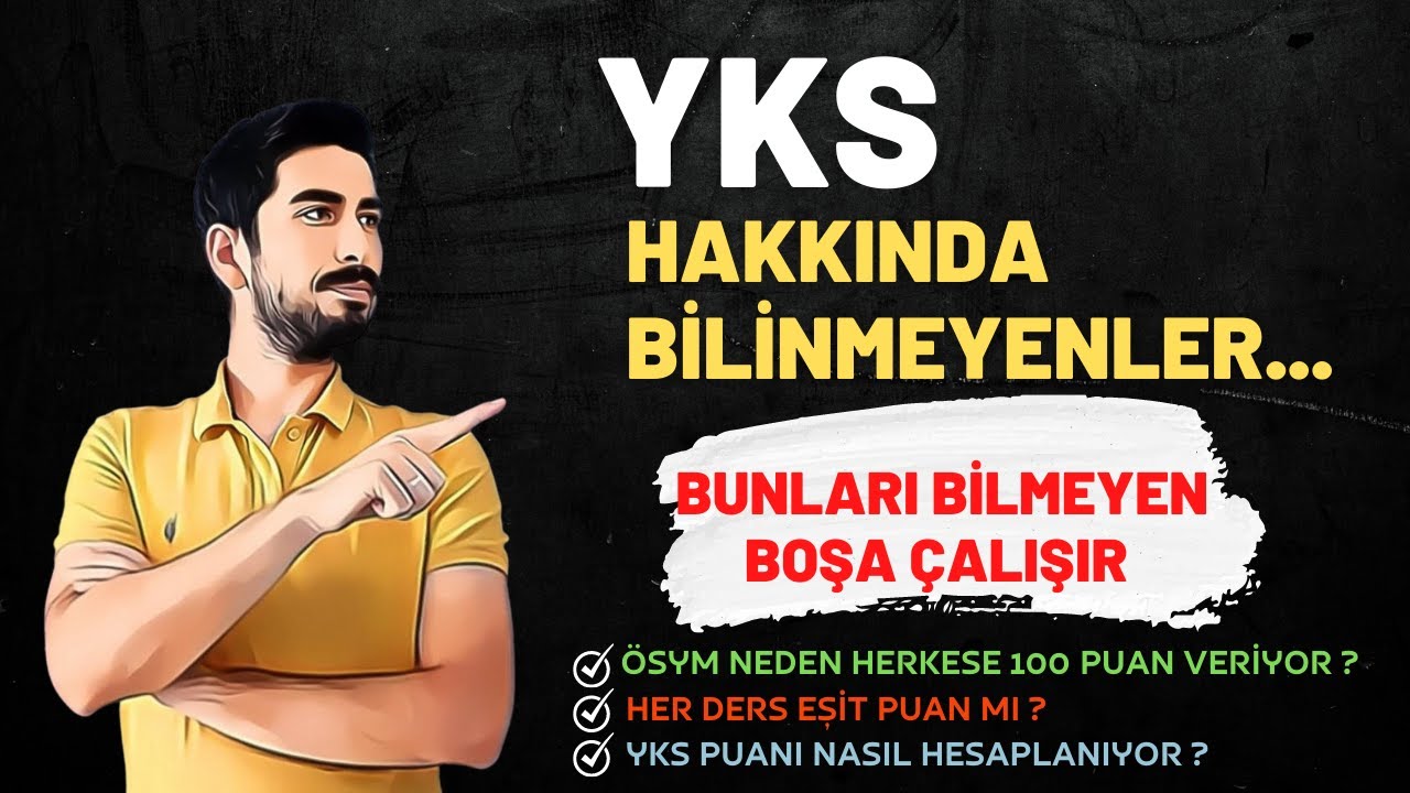 YKS HAKKINDA BİLİNMEYENLER | HER DERS EŞİT PUAN DEĞİL | YKS PUANI NASIL HESAPLANIR ?