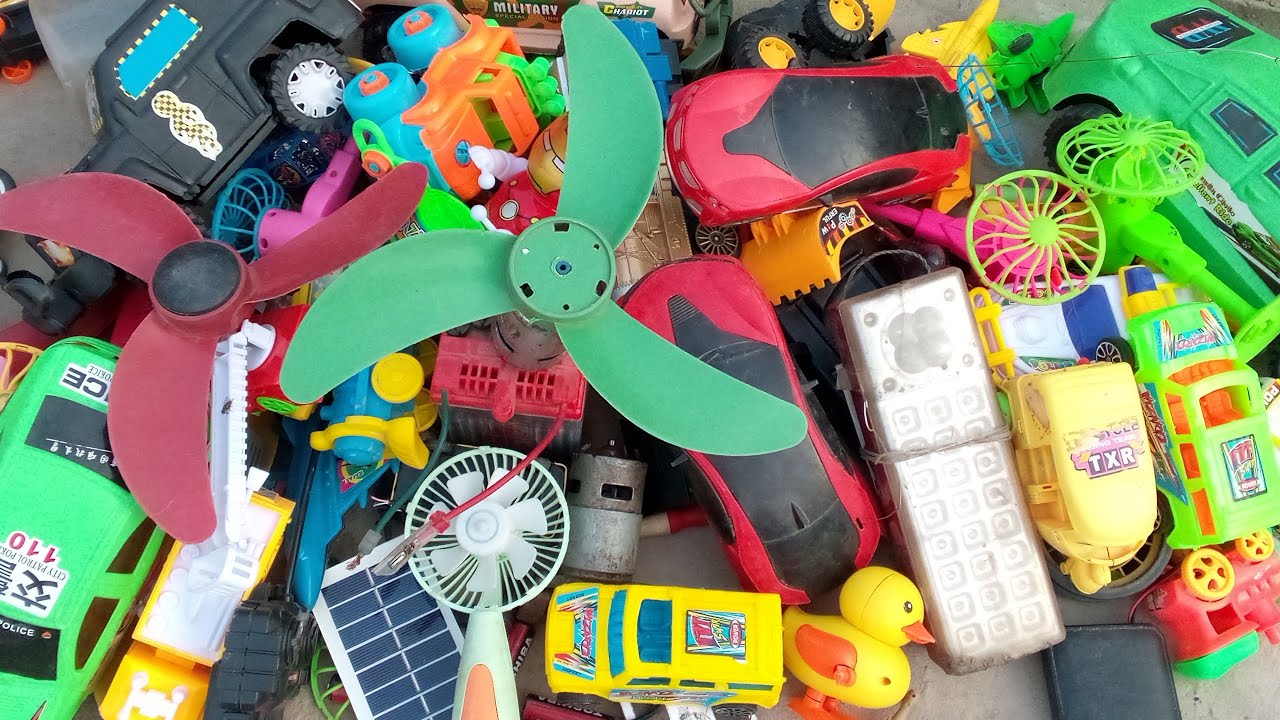 How to make awesome ideas using DC motor fan breaking and opening electric Toys 