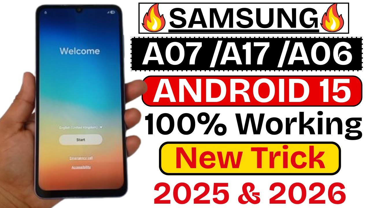 Samsung A07/A06/A17 FRP Bypass 2025 — Remove Google Account Lock on Android 15 Easy Trick