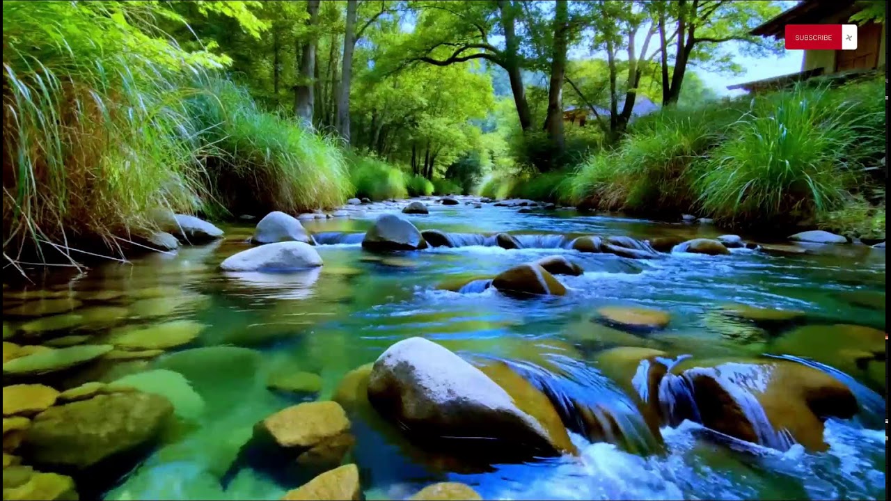 Quiet the Mind — Anxiety Relief Piano & Gentle River Flow | 10 Hours