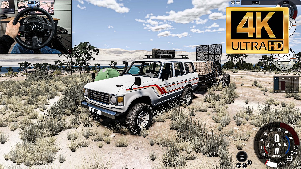 Toyota Landcruiser BJ60 3B Turbo - BeamNG.Drive (Thrustmaster T300 RS)
