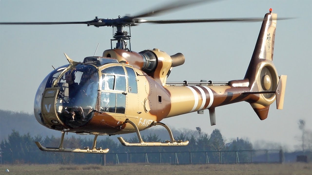 Brand new private Aerospatiale SA 341F2 Gazelle helicopter Ex-French Army