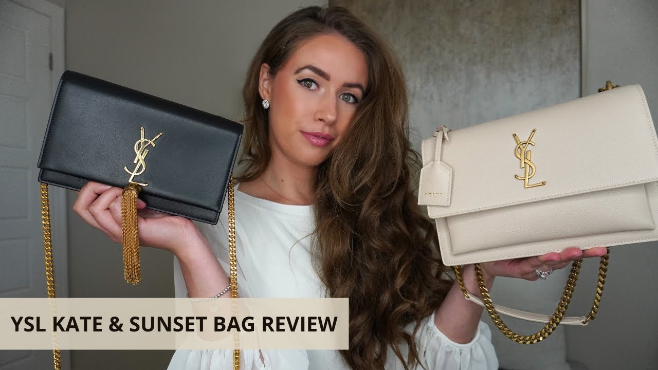 YSL SAINT LAURENT KATE SMALL & SUNSET MEDIUM BAG REVIEW (Pro's & Con's) | Lauren Peletier