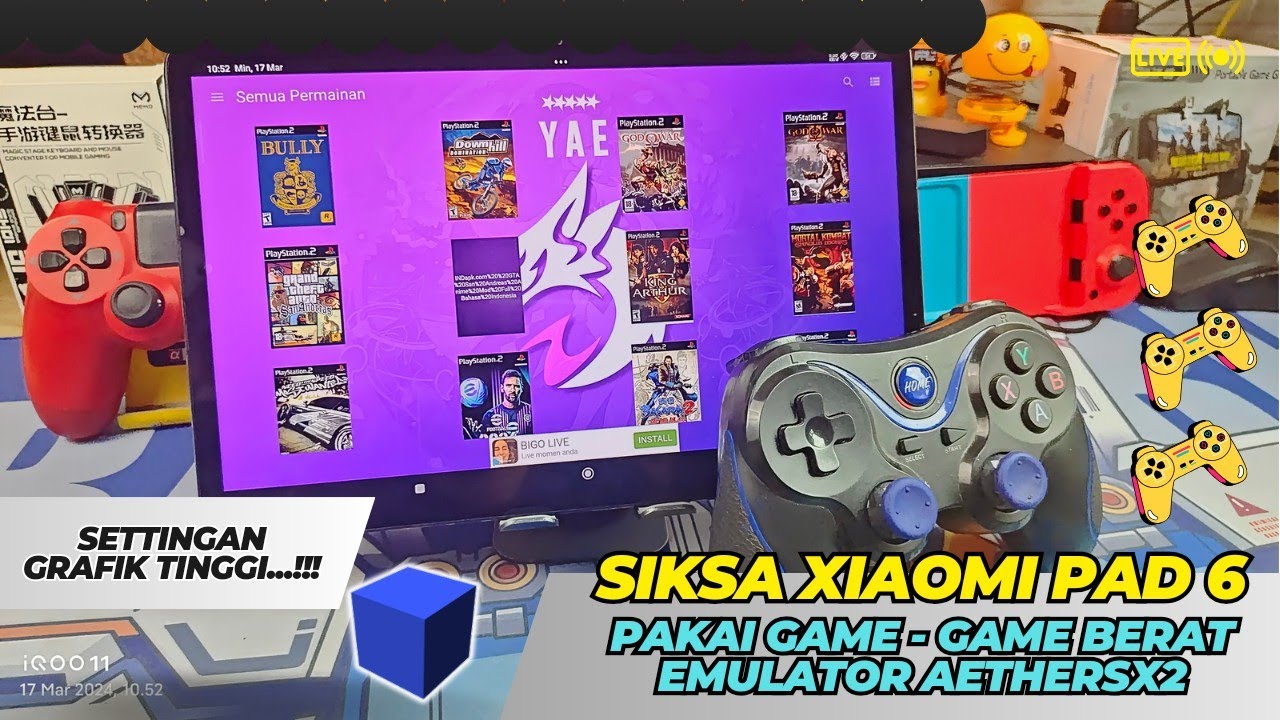 Siksa TABLET Gaming Murah Pakai Game - Game Berat PS2 Di Emulator AetherSX2 | Xiaomi Pad 6