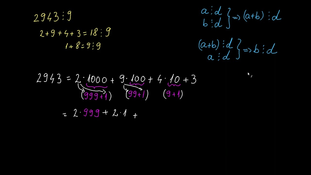 Strategie pentru divizibilitate - aplicată pentru divizibilitatea cu 9 | Khan Academy
