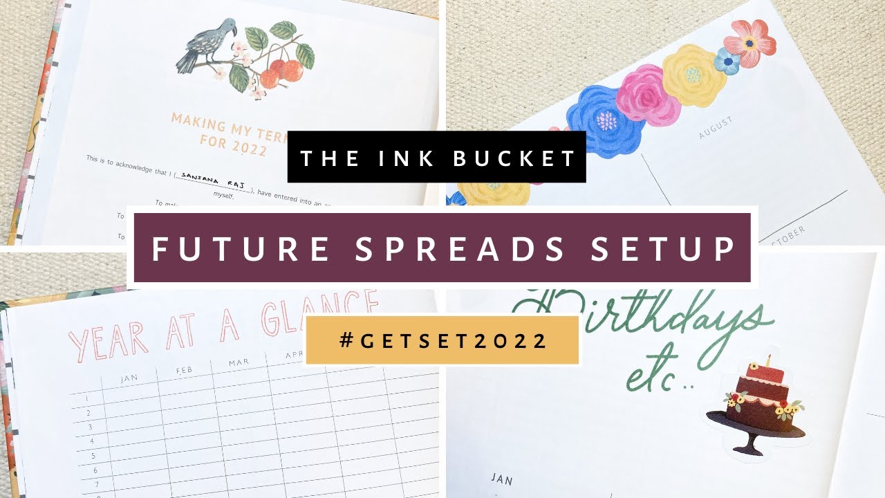 Creating Planner Spreads for 2022 | Ink Bucket Planner 2022 Setup | Sanjana Raj