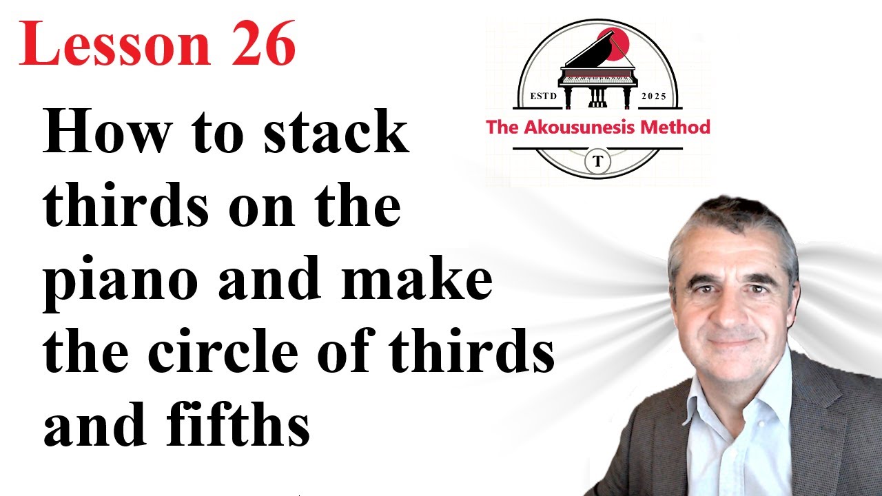 Lesson 26 Stacking thirds on the piano.