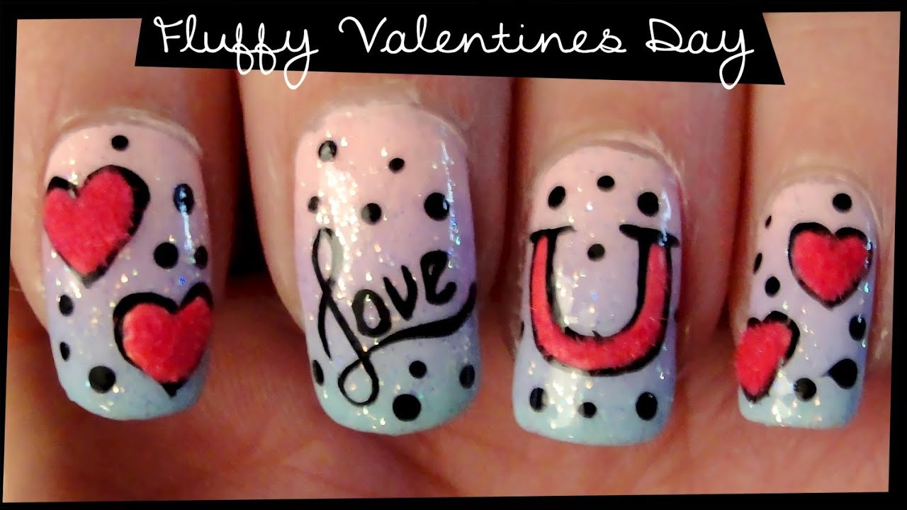 Fluffy Valentines Day Nail Art Tutorial // How to use Flocking Powder on Nails