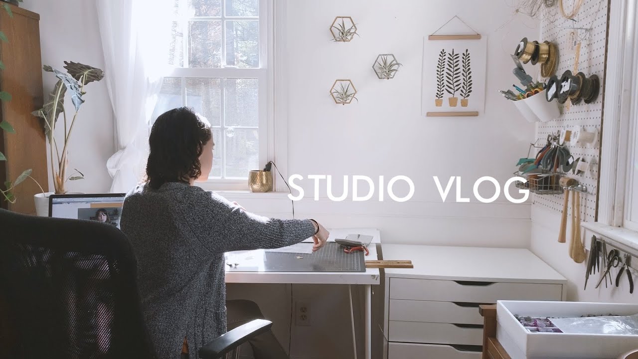Studio Vlog | Making + packing jewelry orders for my online shop, etsy, and wholesale