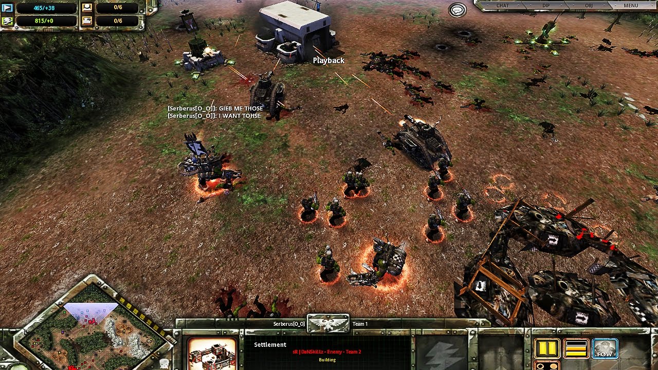 WH40K: DoW - Dark Crusade [online] | (IGvO) Serberus vs. Fz|Dan on Battle Marshes
