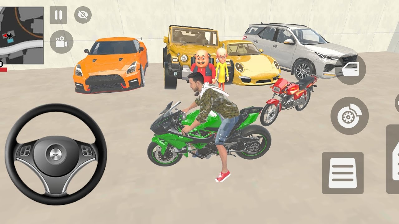 🚗🥰Frankly bhai ke ghar per #Motu patalu a gaye hai #Indian thaft simulator game me 