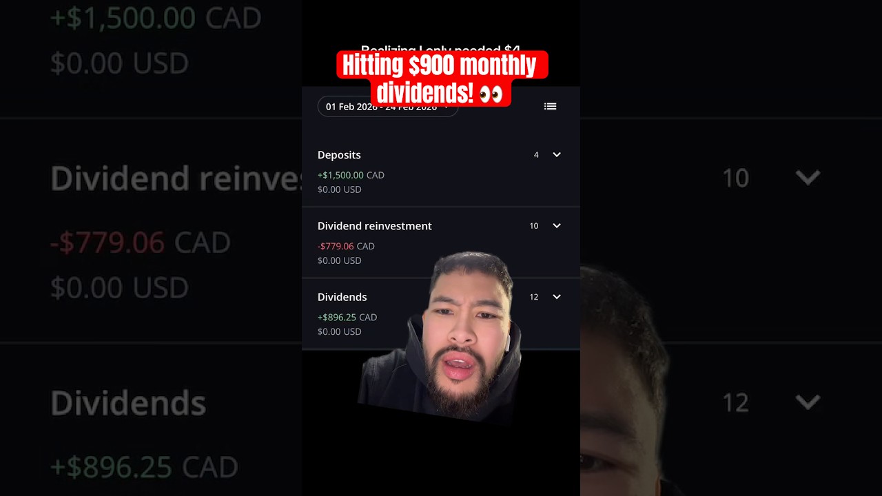 Hitting $900 monthly dividends! 👀 #dividends #investing