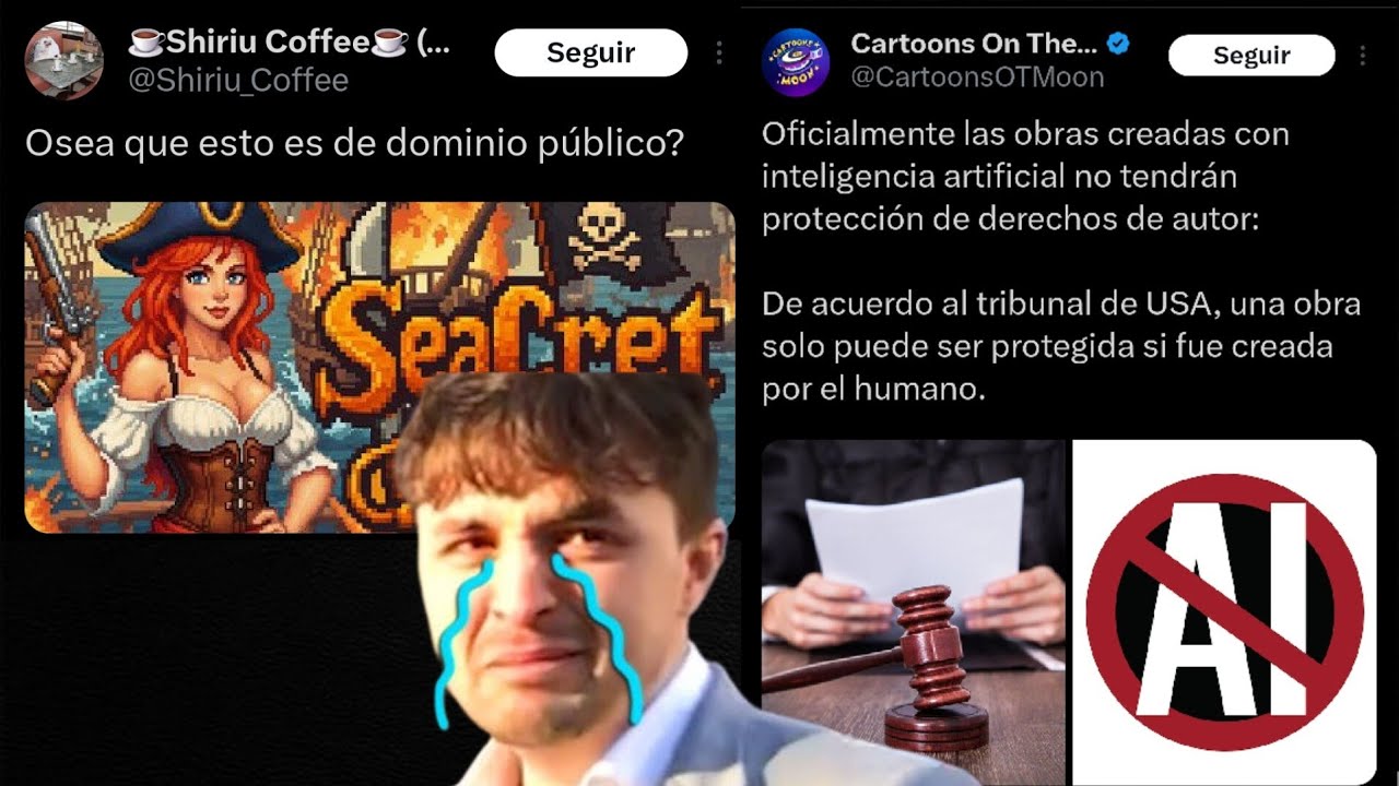 EL JUEGO SEACRET de DALAS PASARÁ a DOMINIO PÚBLICO por HABERSE HECHO con IA y NO TENER FAIR USE