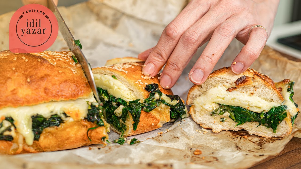 Bir Sandviç Seni Ne Kadar Mutlu Edebilir?🥖 Sıcacık, Ispanaklı ve Peynirli EFSANE Sandviç!