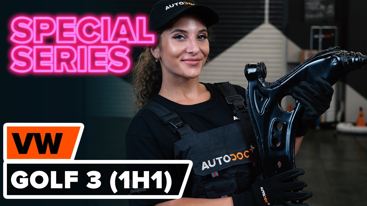 How to change front suspension arm on VOLKSWAGEN GOLF 3 (1H1) [TUTORIAL AUTODOC]