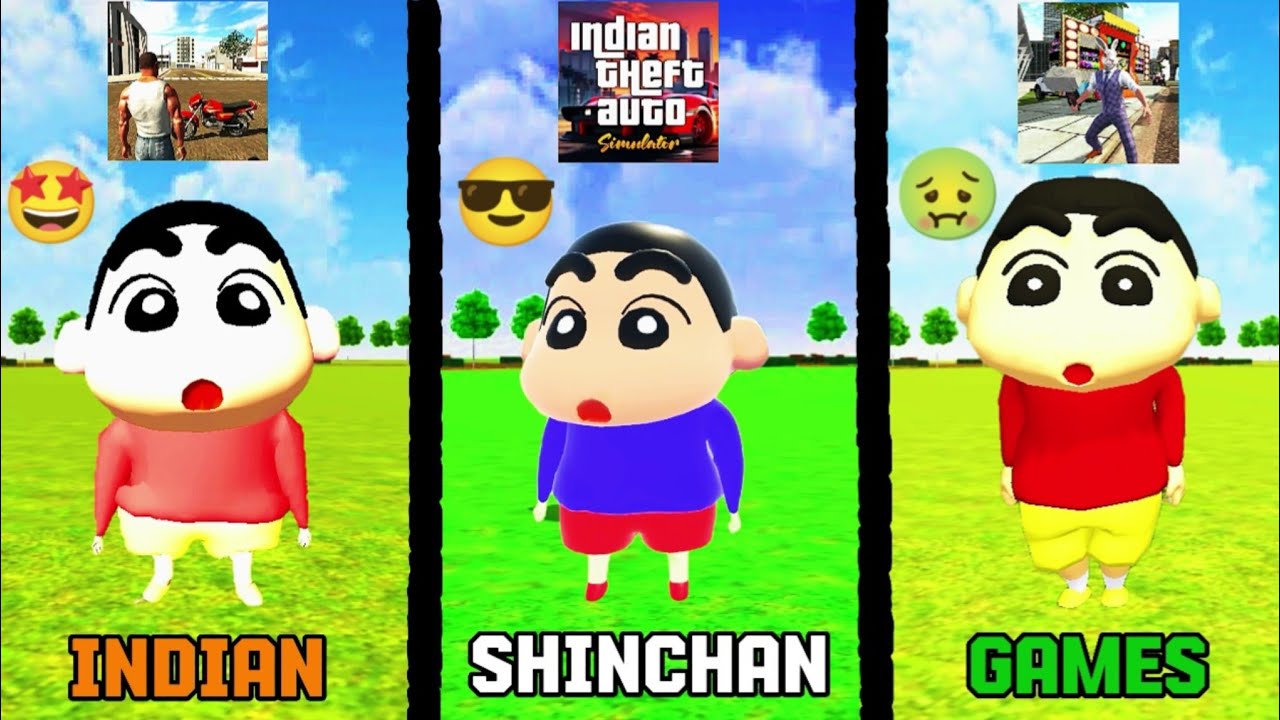 🔥 Shinchan In Indian GTA Games 😍 | Indian Theft Auto 💥 & Bike Driving 3D Fun! | UCHIYTGAMER 