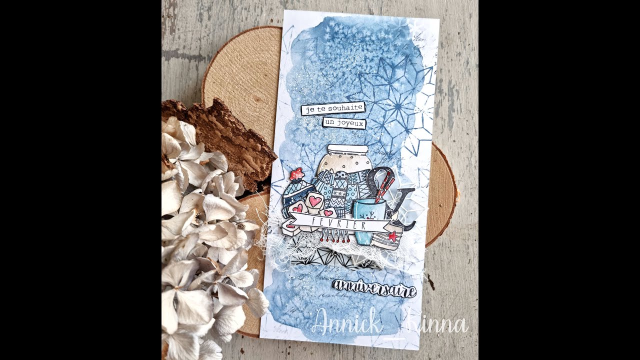Fond de carte aquarelle et sel