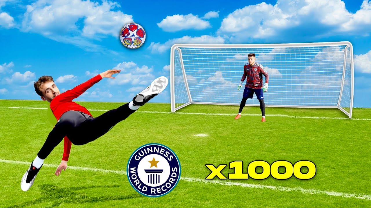 Batto 10 Record MONDIALI di CALCIO in un Giorno!