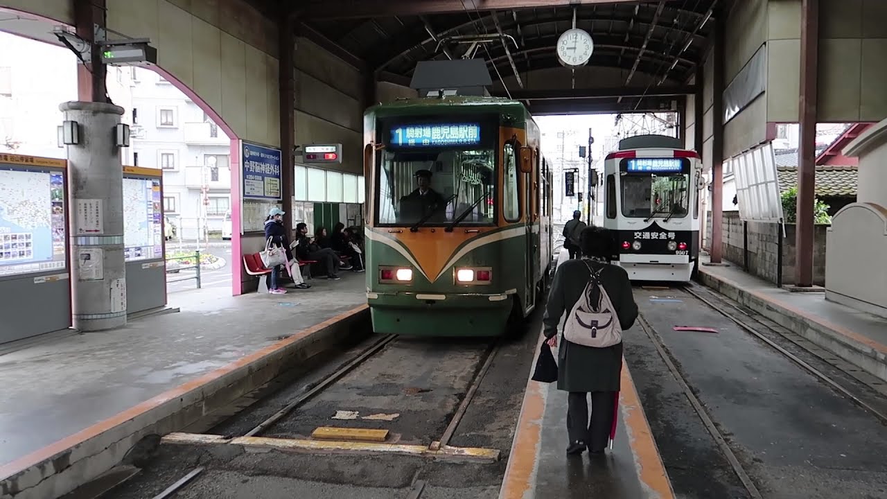 鹿児島市交通局＠谷山電停　鉄道信号機