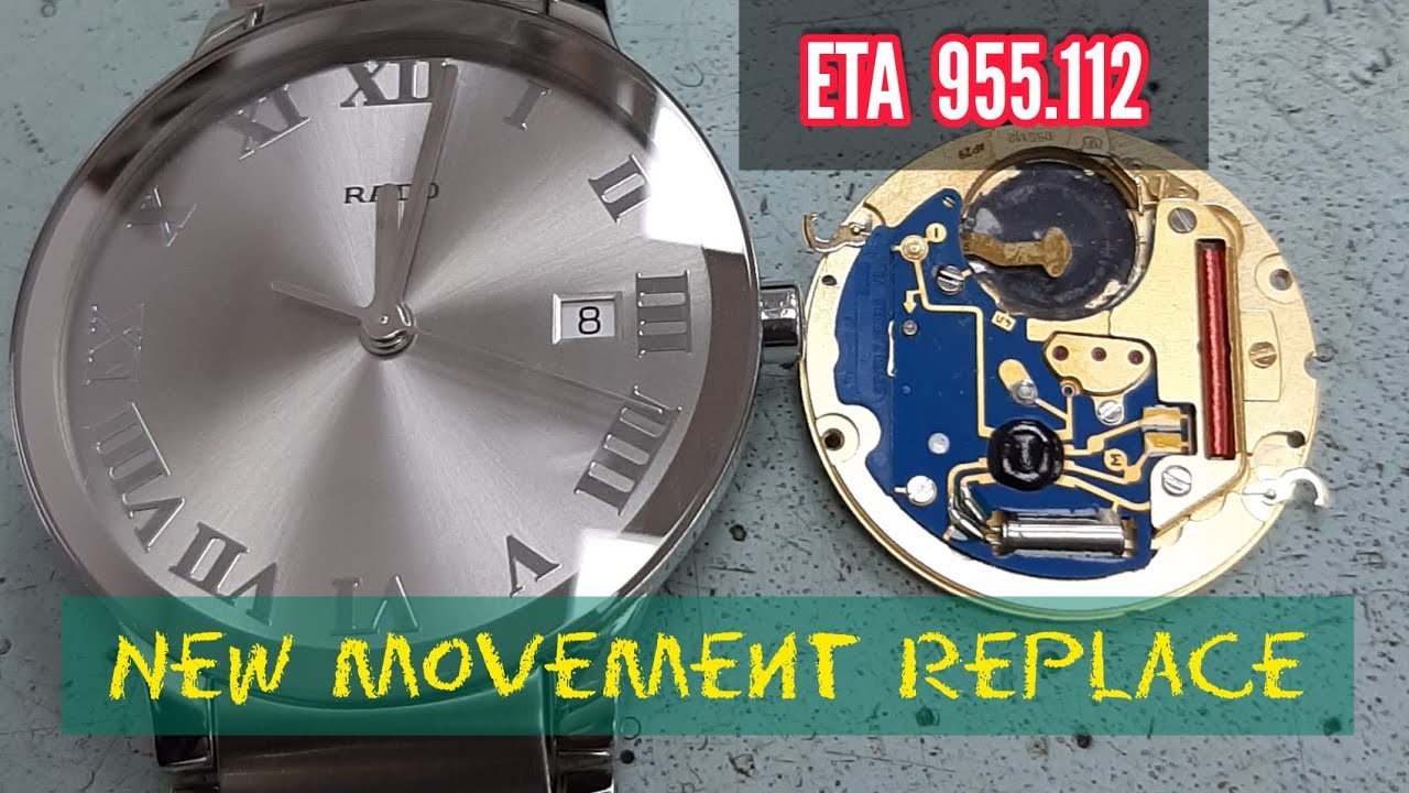 Rado Centrix ETA 955.112 Movement Change installation | Watch Repair Channel
