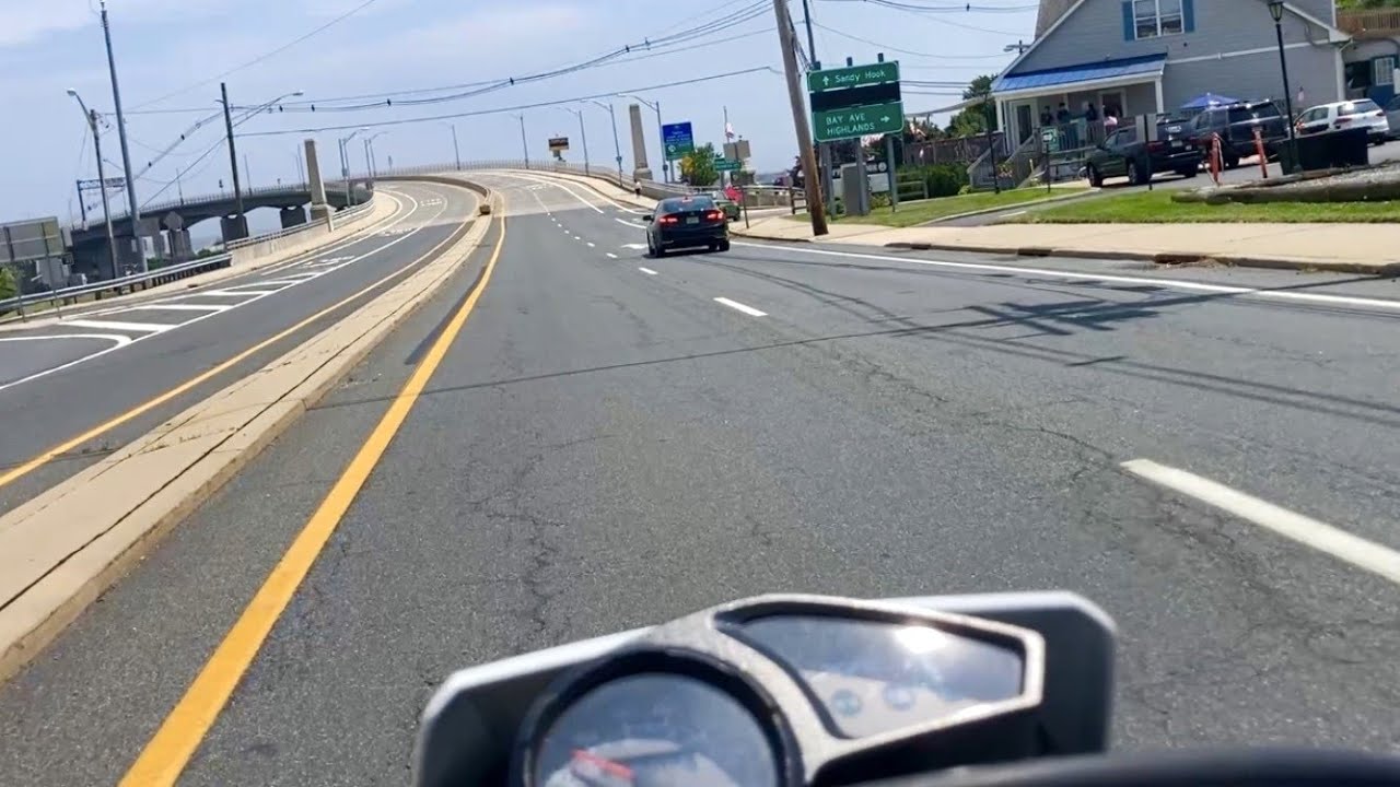 HONDA XR150L MOTORCYCLE RIDE - HIGHLANDS, SEA BRIGHT, MONMOUTH BEACH, OCEANPORT NJ NEW JERSEY RIDING