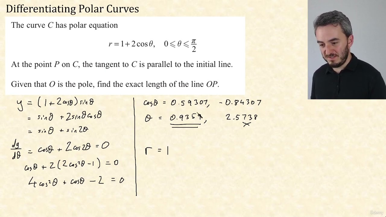 7 - Differentiating Polar Curves - Part 2 | CIE A Level Further Pure Mathematics 1 9231