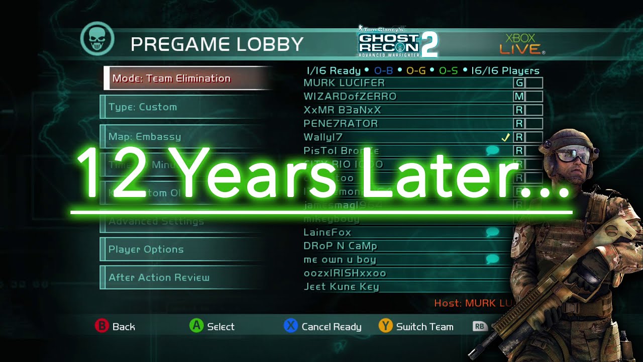 12 YEARS LATER, Ghost Recon Advanced Warfighter 2's multiplayer is active!
