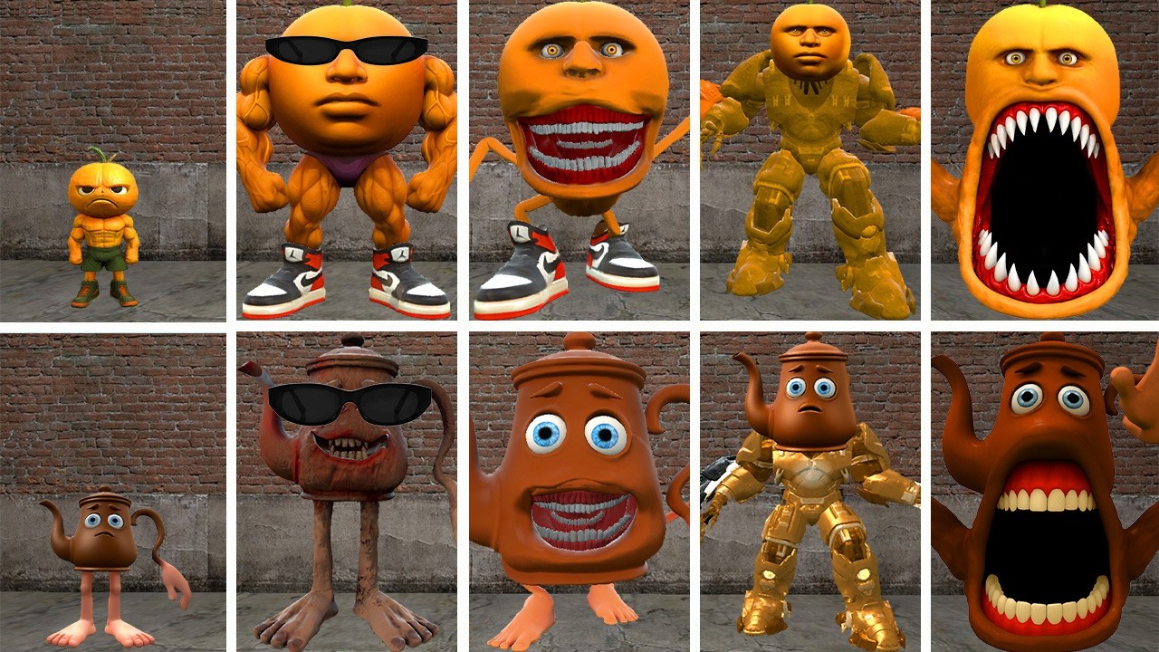 HOT: ALL THE NEW EVOLUTIONARY FORMS OF ODINDINDUN MONSTER VS TATATA SAHUR MONSTER IN GMOD!