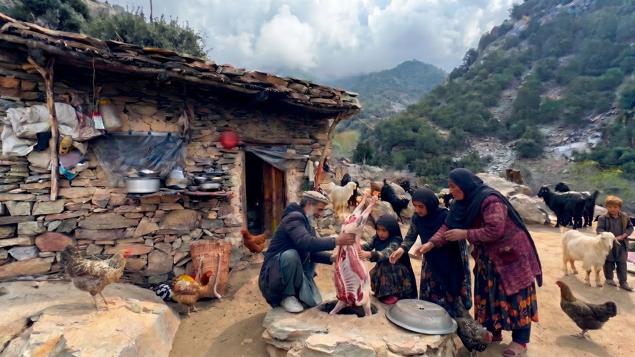 Afghan Nomadic Life | Discover the Simple Beauty of Mountain Village Living and Rustic Cooking 🏔️❤️