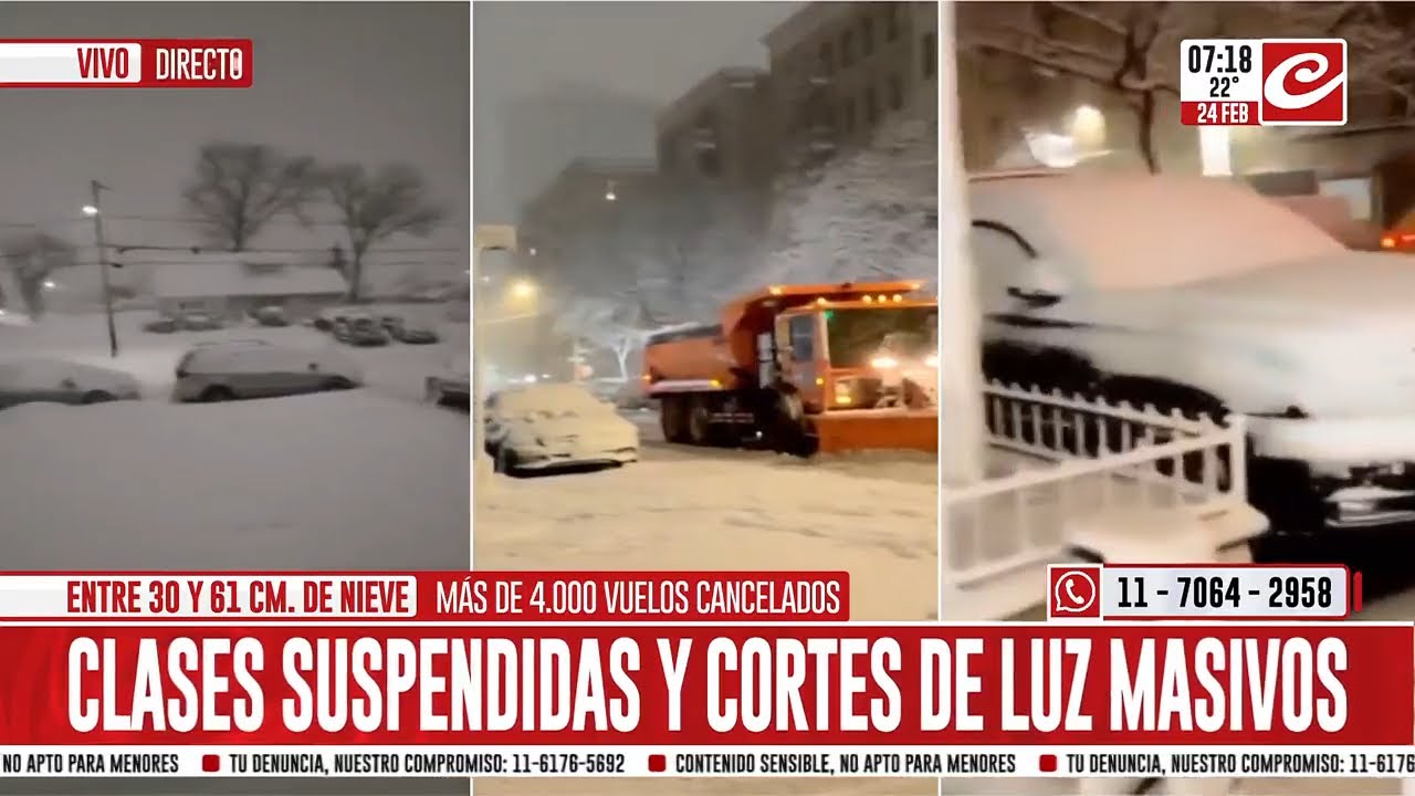 Histórica nevada en Nueva York: tormenta invernal azota la costa este de Estados Unidos