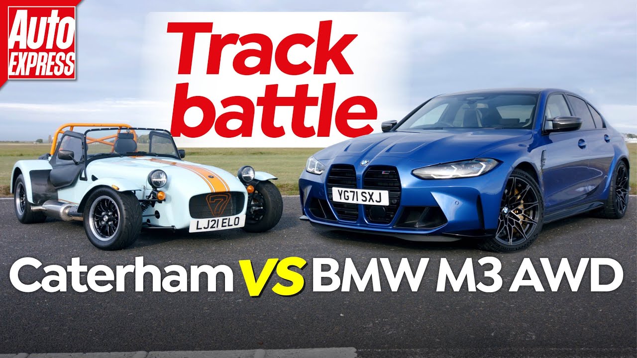 BMW M3 xDrive против Caterham 360R: БИТВА НА ТРАССЕ | Auto Express