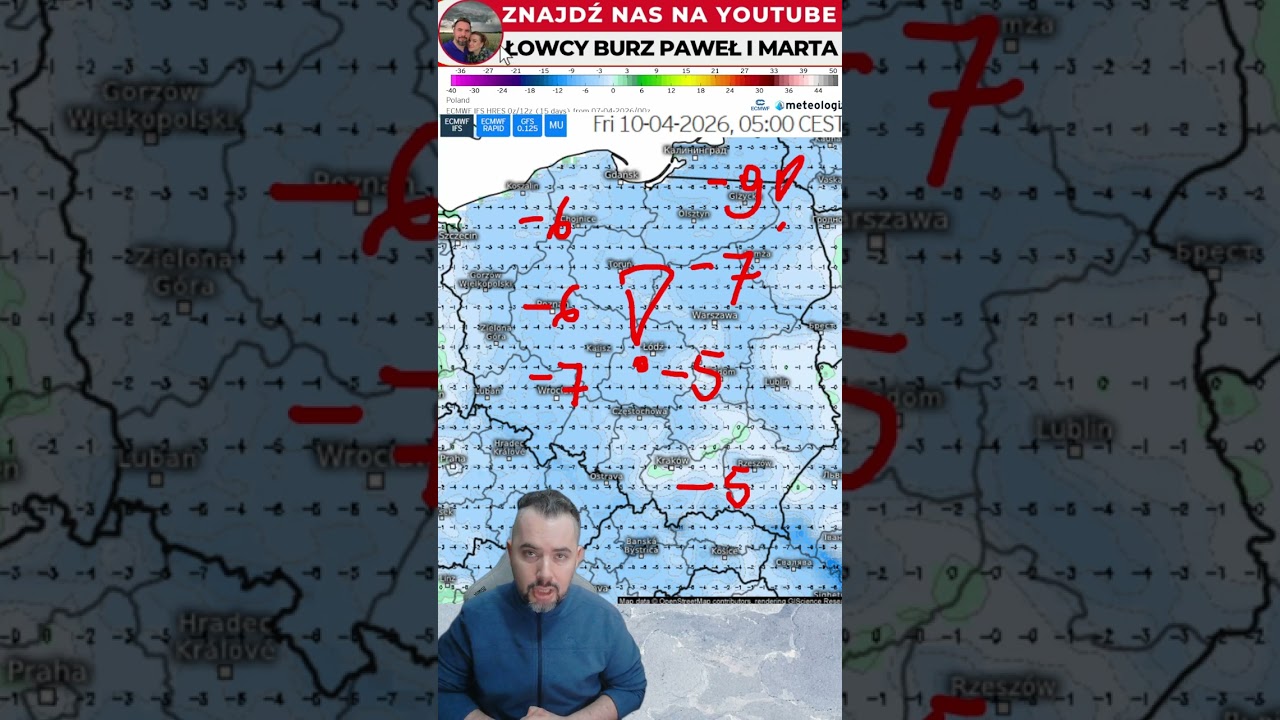 Silne przymrozki pod koniec tygodnia  #pogoda #polska #short #prognoza