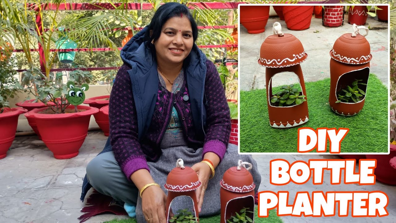 DIY hanging planter using plastic bottle | Home decor ideas | Gardening tips | कबाड़ से जुगाड़ 