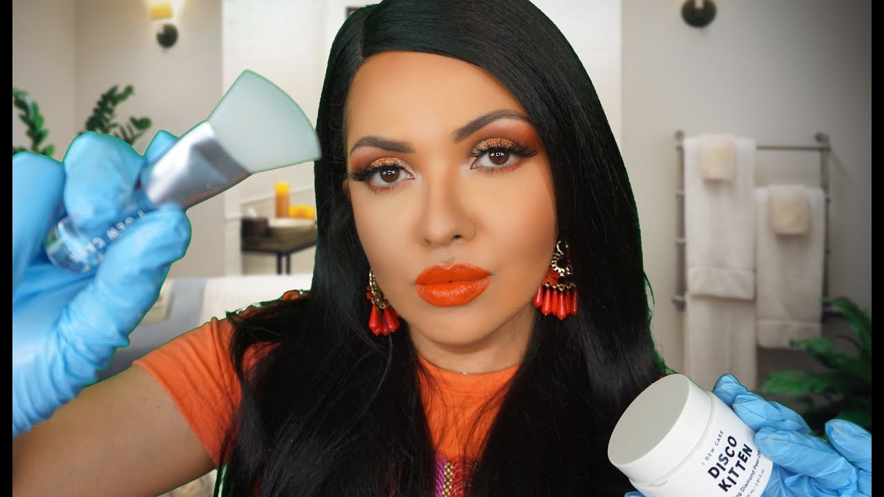 ASMR Relaxing Spa Day with Crystal  💤😴💆Eyebrows and Facial Massage💆