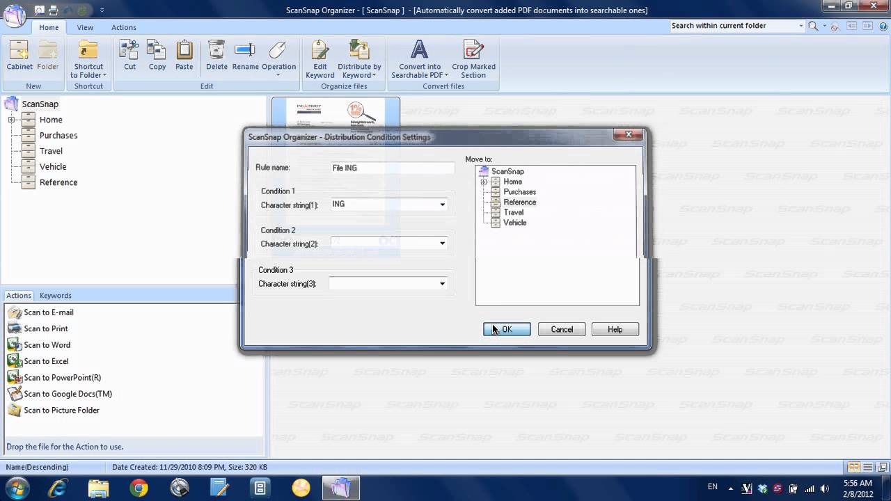 Use ScanSnap Organizer Distribute Keywords To File PDFs