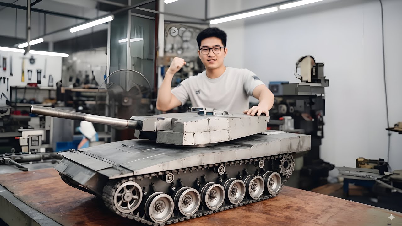 Building a FULL METAL RC Tank | Begin To End By | @MacroDIY