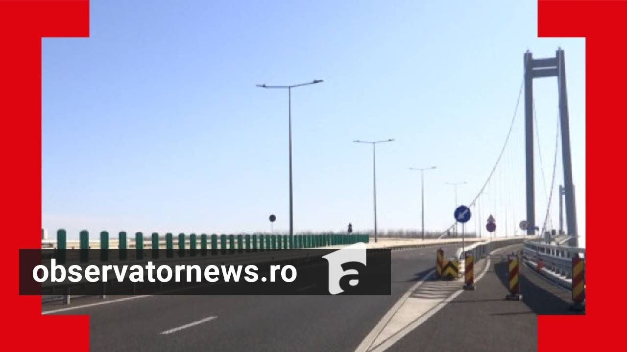 Restricții de circulație pe podul peste Dunăre de la Brăila din cauza tasărilor apărute sub o rampă
