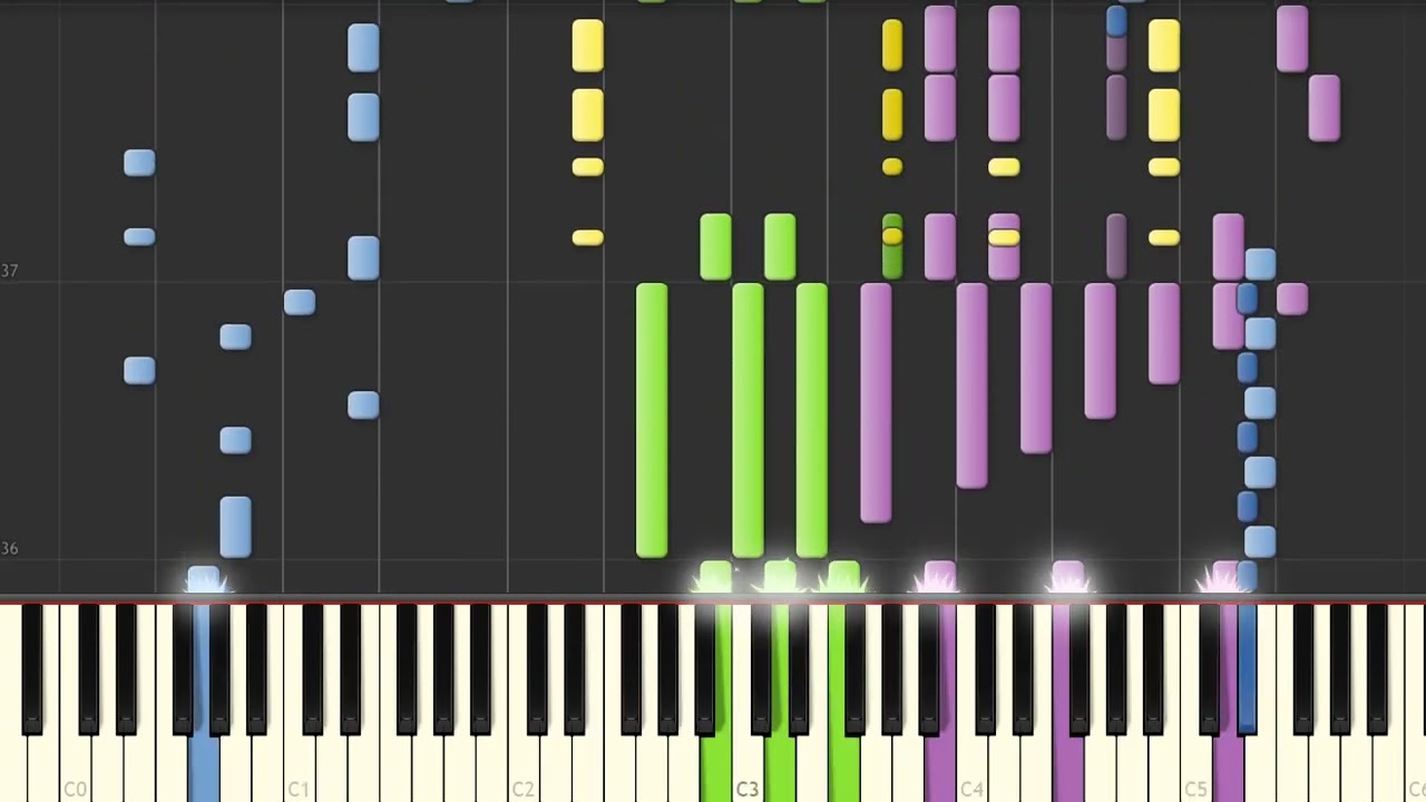 黒塗り世界宛て書簡 ピアノ midi(Synthesia)Letter to the Black World