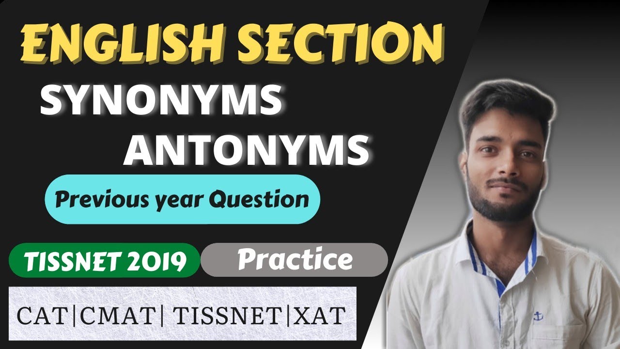 Tissnet 2022 || English Preparation || Question of Tissnet 2019 Verbal Antonym Synonym  @Careercoach_Shubham