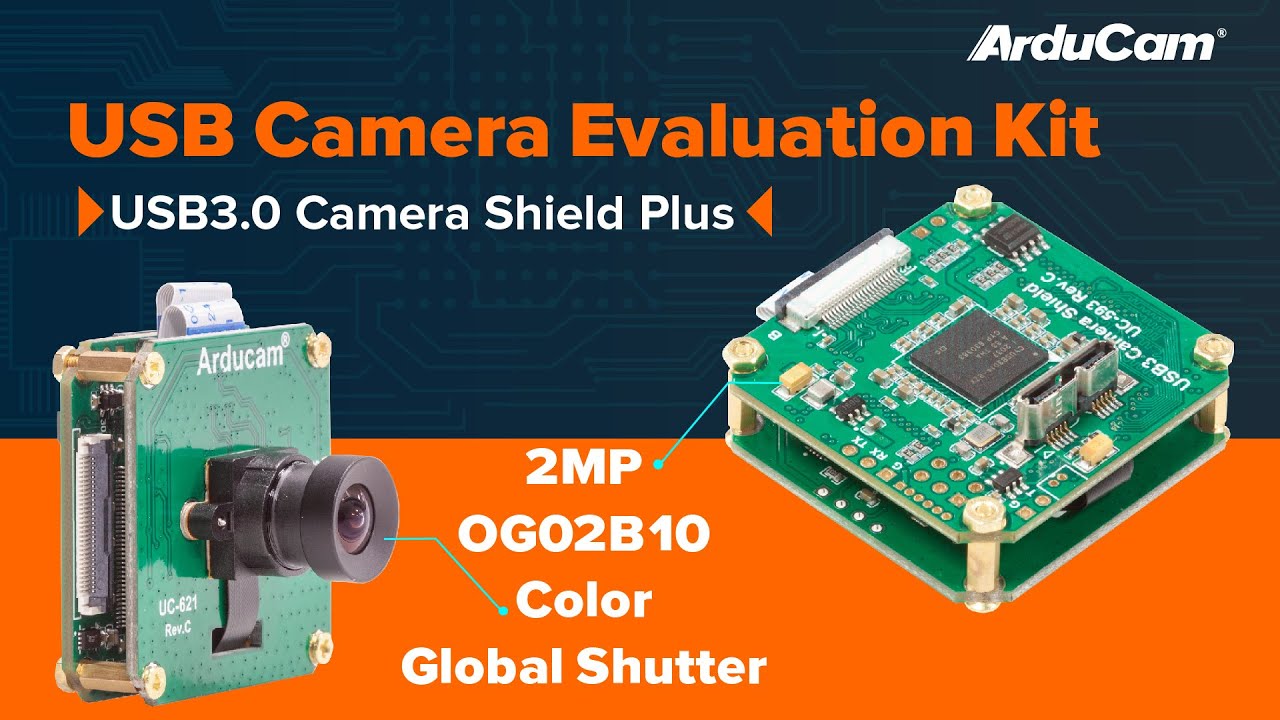 OG02B10 Color Camera With Arducam USB Camera Shield 3.0 Plus, Amazing USB Camera Evaluation Kit!