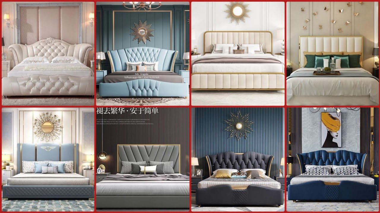 2023 Top luxury  bridal bed designs | Velvet king size bed ideas | Stylish bed