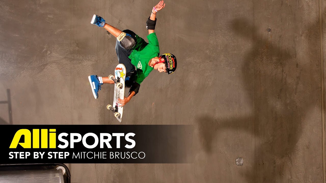 How To Kickflip Indy, Mitchie Brusco, Alli Sports Skateboard Step By Step Trick Tips