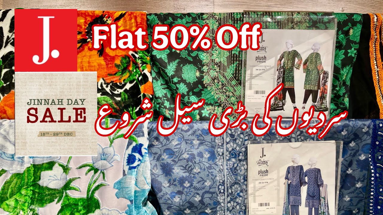 🥳J.Junaid Jamshed Jinnah Day  sale 2024😍🤩|| video with Discount Prices17-Dec-2024