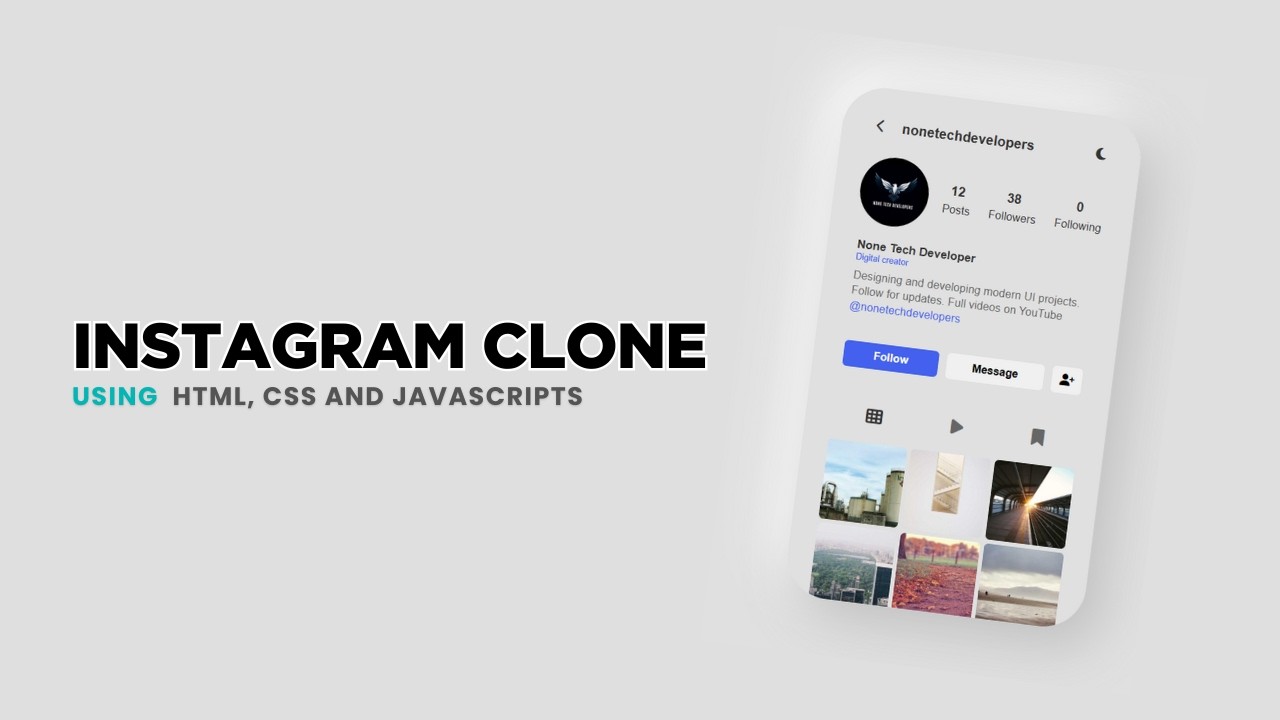Build Instagram User Page Without Frameworks Complete Tutorial
