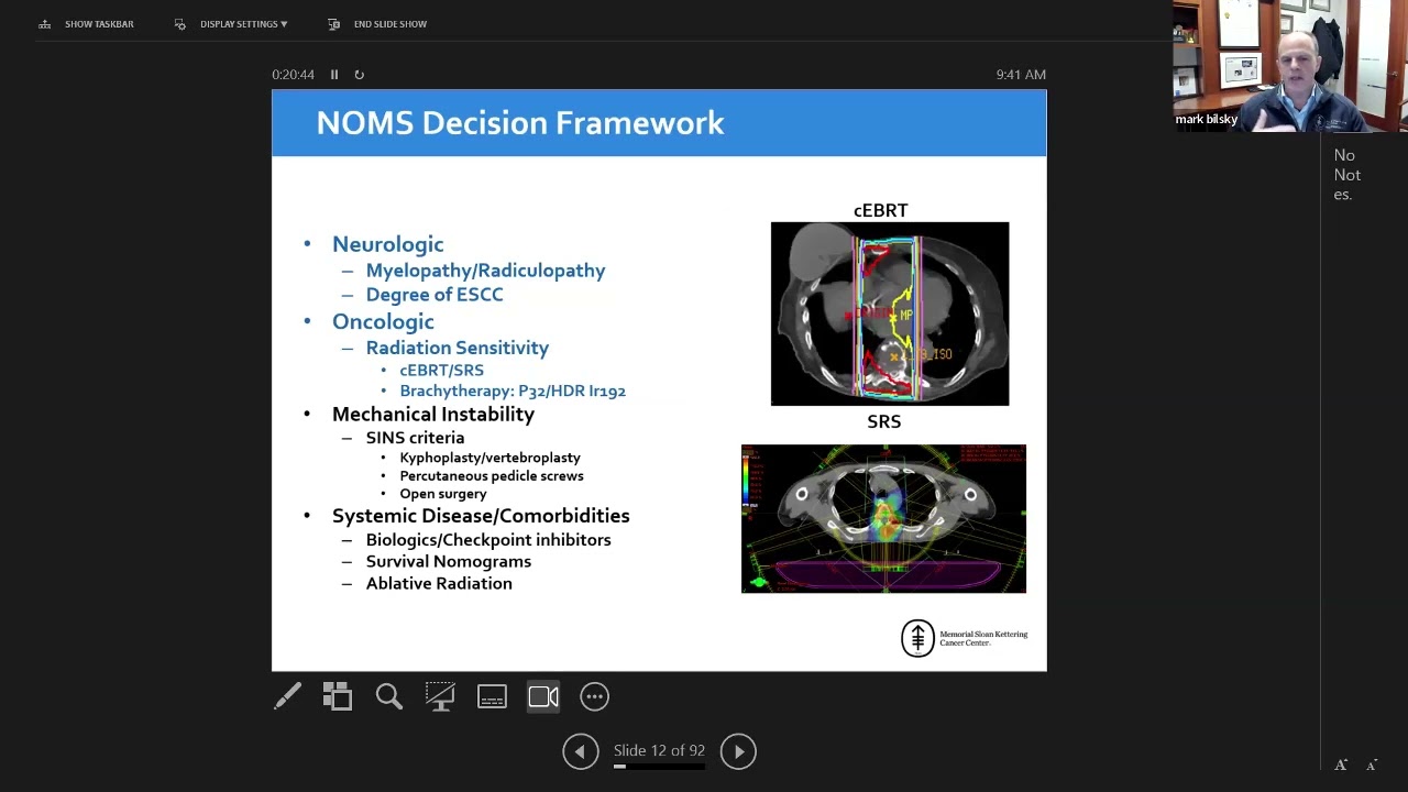 Updates in the Management of Spinal Metastases presented by Mark H. Bilsky, MD