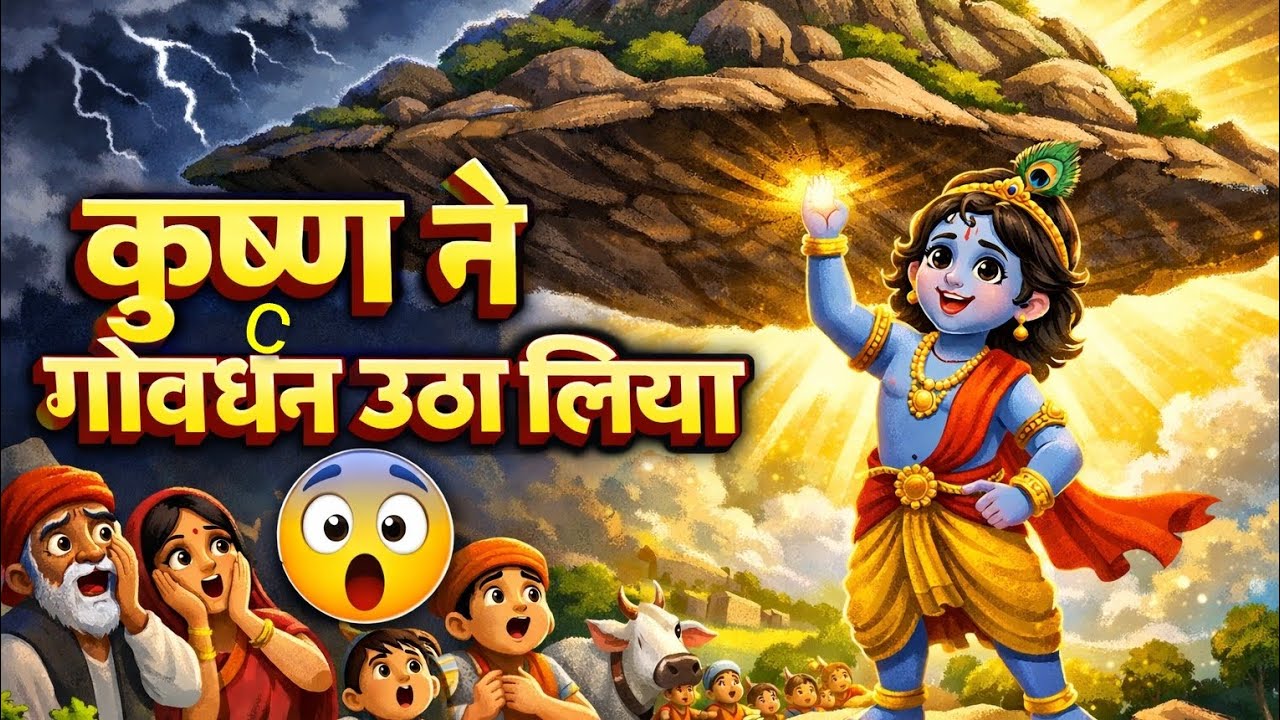 “जब कृष्ण ने अहंकार तोड़ दिया  | गोवर्धन पर्वत की पूरी कहानी | Krishna Govardhan Leela गोवर्धन लीला 