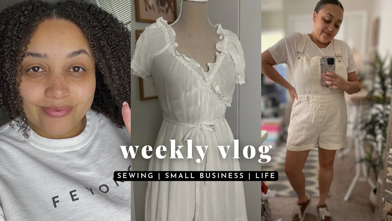 Weekly Vlog | Sewing McCalls 8358, alterations specialist, packing orders & running errands