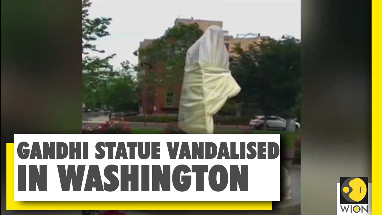 Mahatma Gandhi statue vandalised at Indian embassy | Washington | US riots
